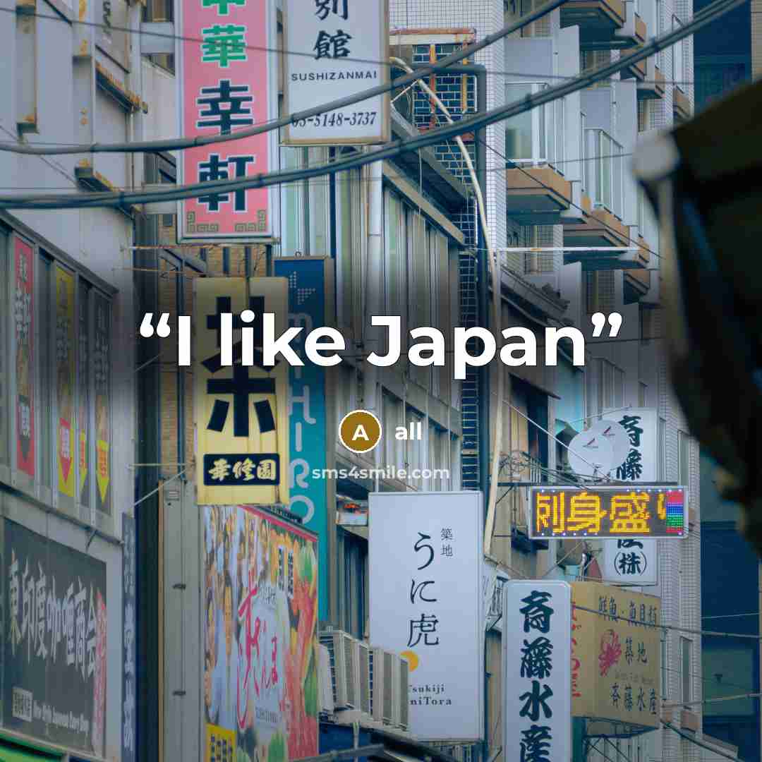 “I like Japan” quote by all