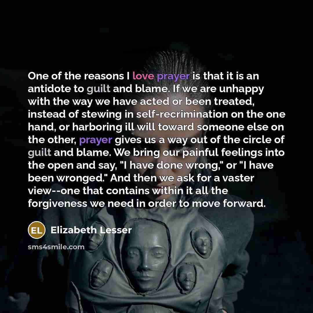 “One of the reasons I love prayer is that it…” quote by Elizabeth Lesser