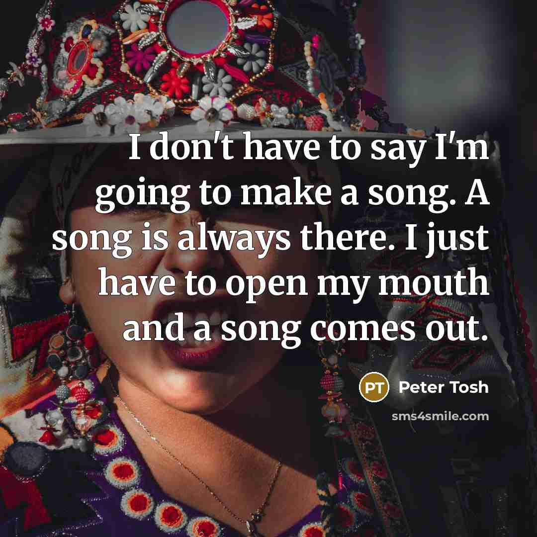“I don't have to say I'm going to make a…” quote by Peter Tosh