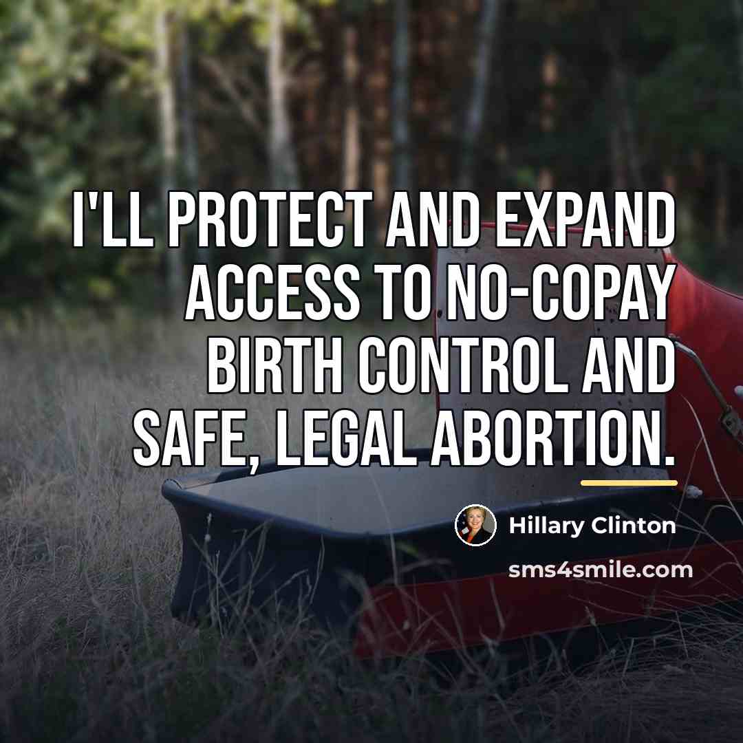 “I'll protect and expand access to no-copay birth control and…” quote by Hillary Clinton