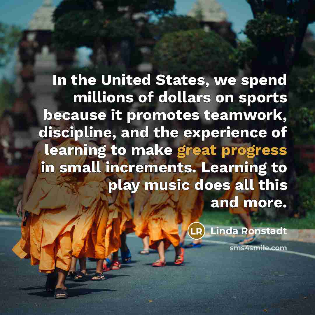 “In the United States, we spend millions of dollars on…” quote by Linda Ronstadt