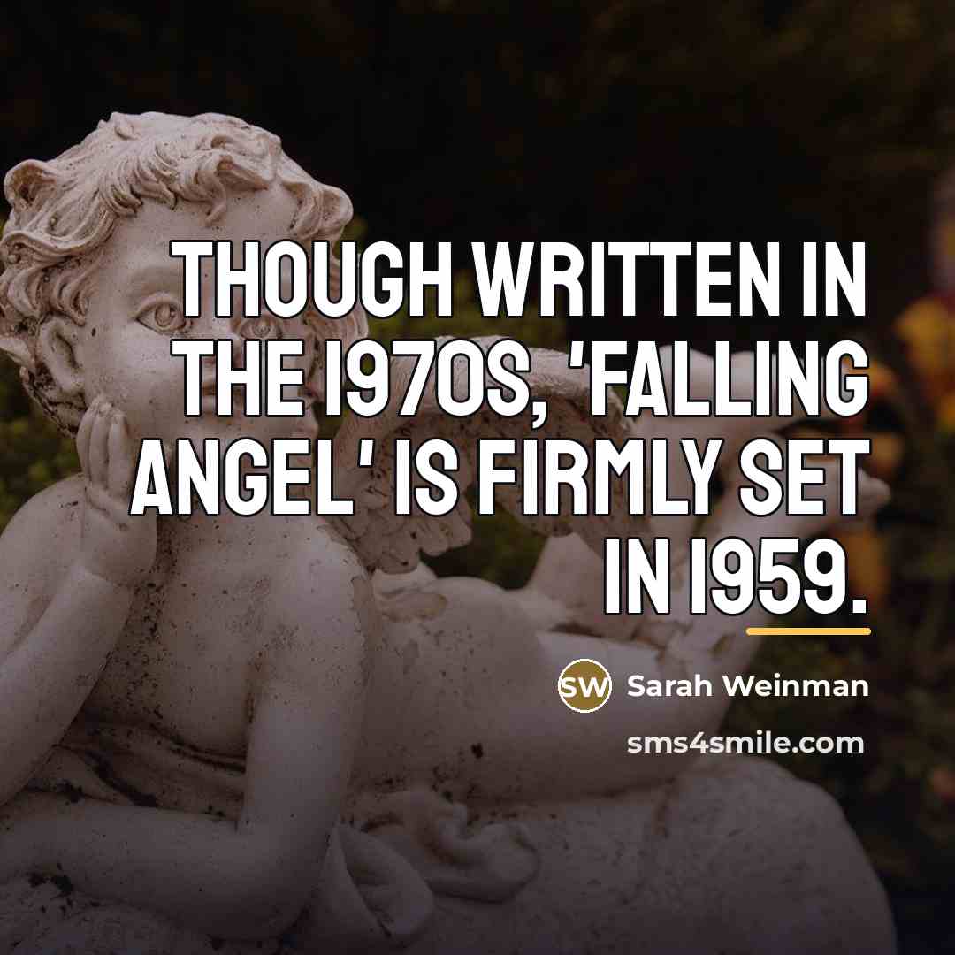 “Though written in the 1970s, 'Falling Angel' is firmly set…” quote by Sarah Weinman