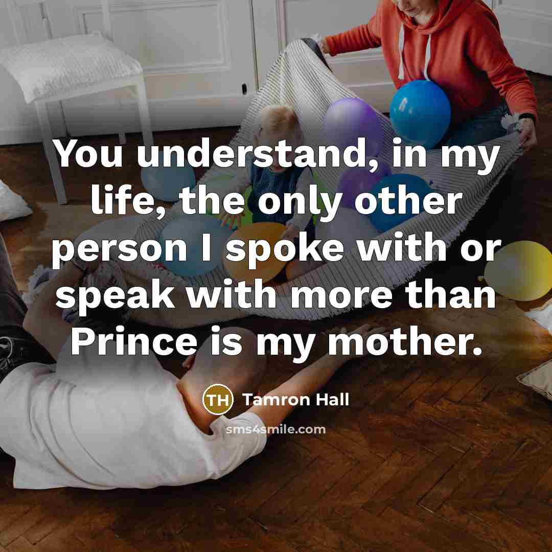 “You understand, in my life, the only other person I…” quote by Tamron Hall