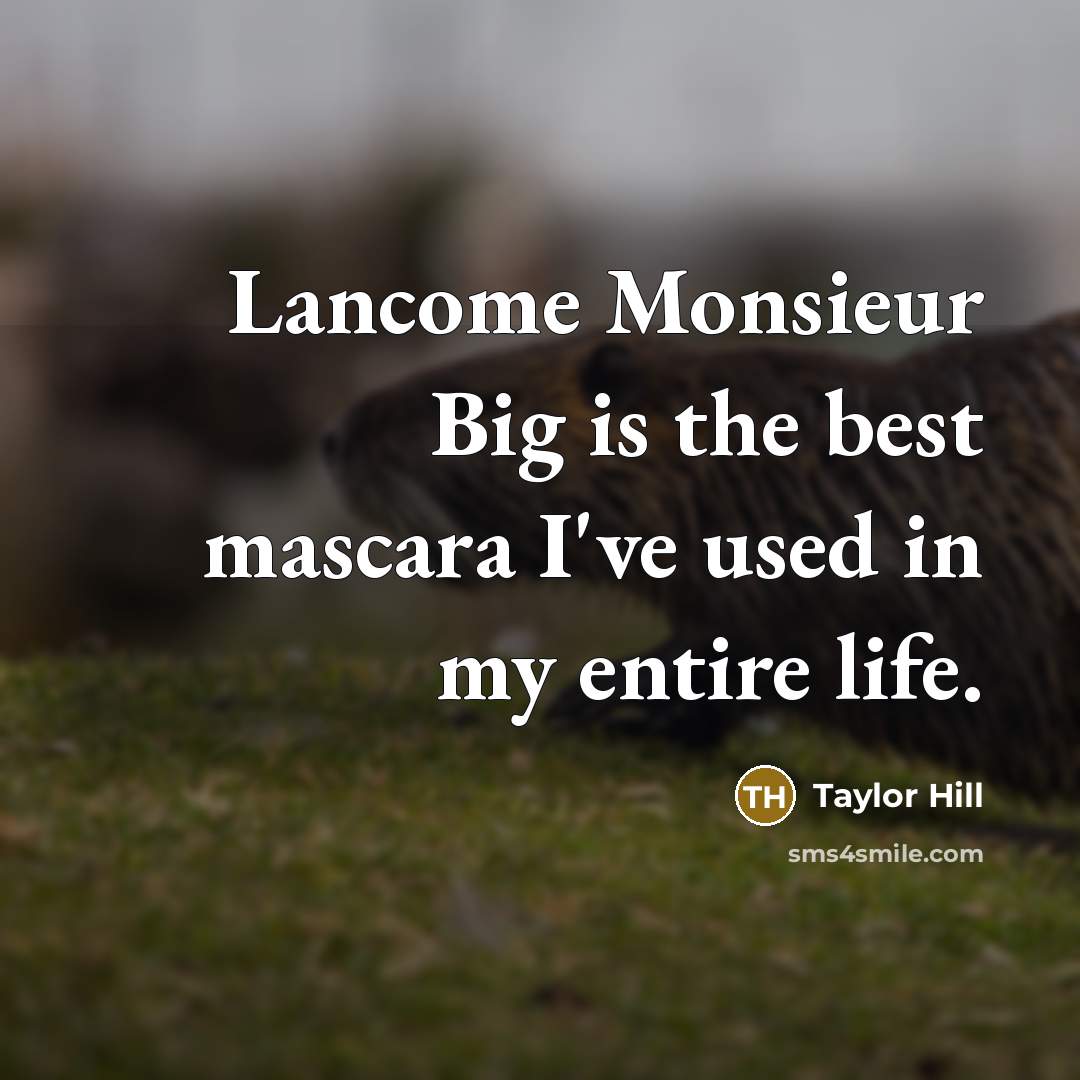 “Lancome Monsieur Big is the best mascara I've used in…” quote by Taylor Hill