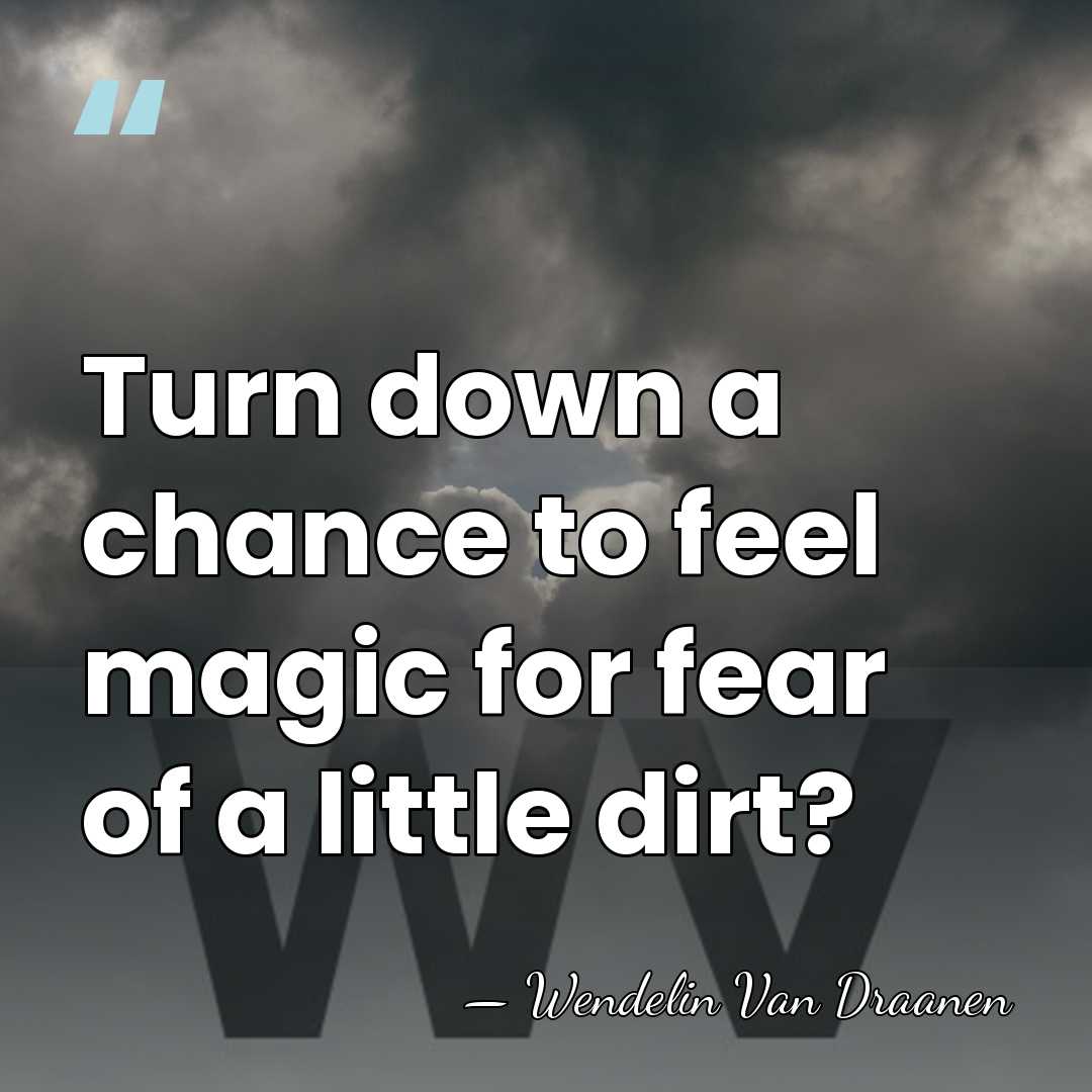 Turn down a chance to feel magic for fear of a little&hellip; - Wendelin Van Draanen
