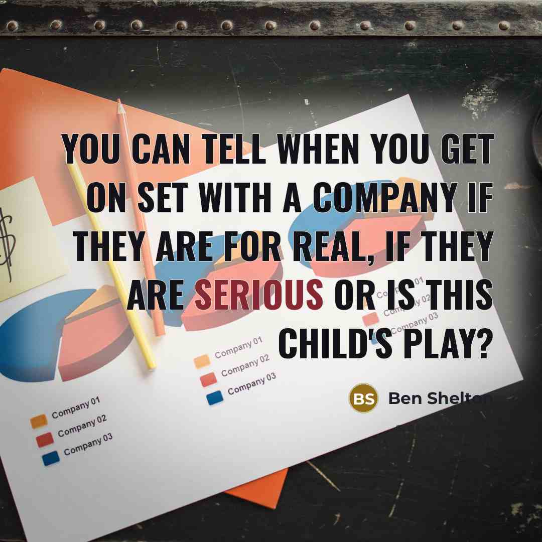 “You can tell when you get on set with a…” quote by Ben Shelton