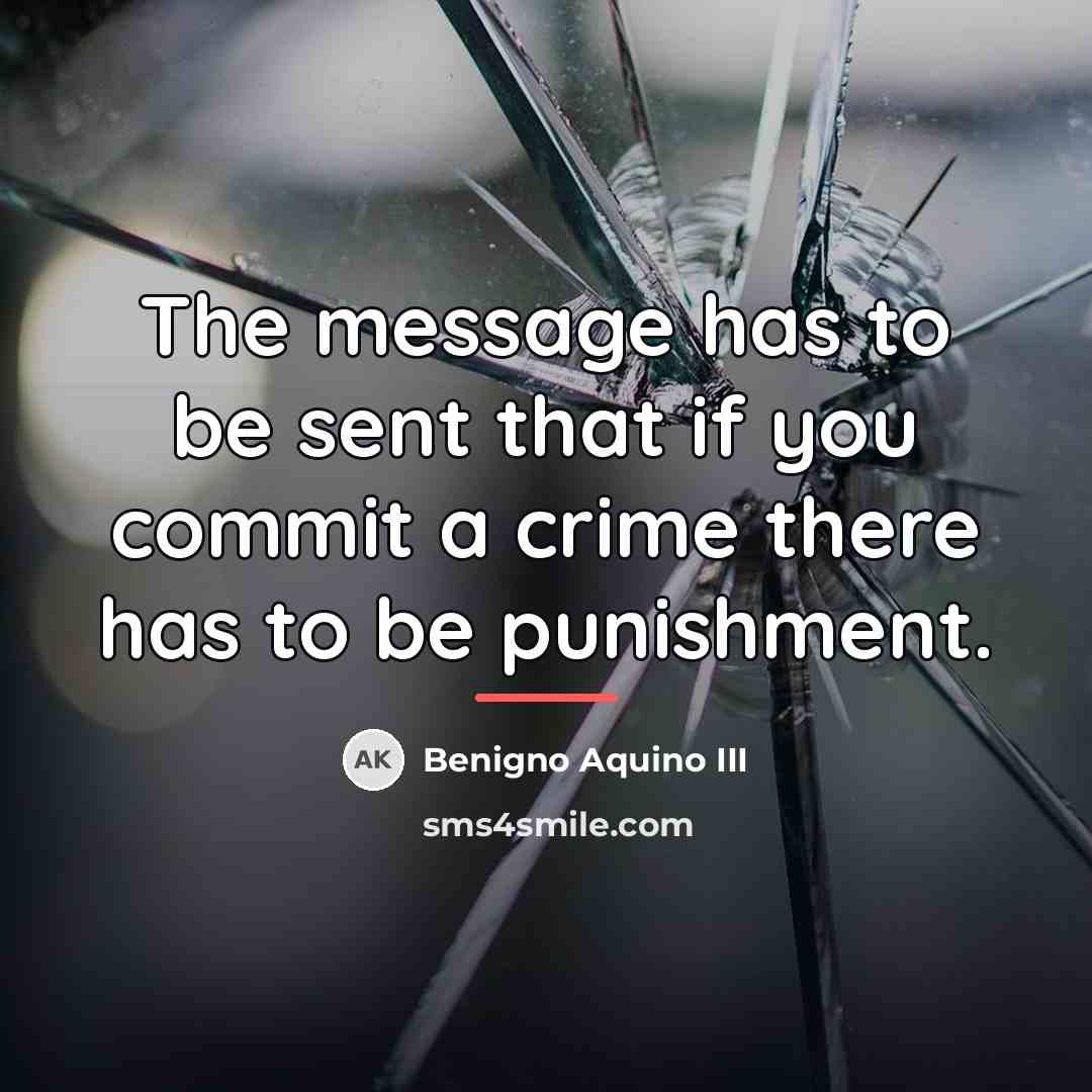 “The message has to be sent that if you commit…” quote by Benigno Aquino III