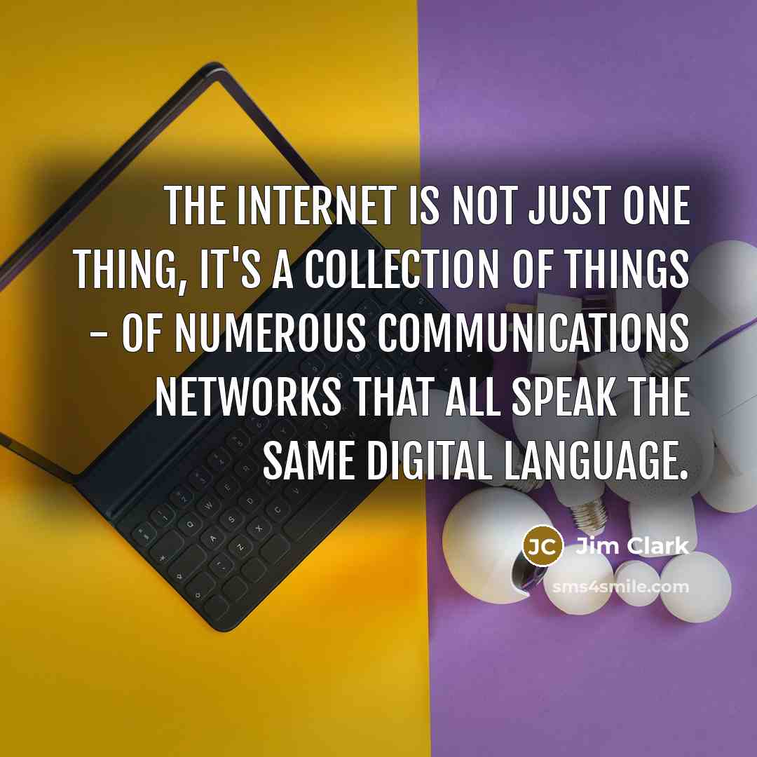 “The Internet is not just one thing, it's a collection…” quote by Jim Clark