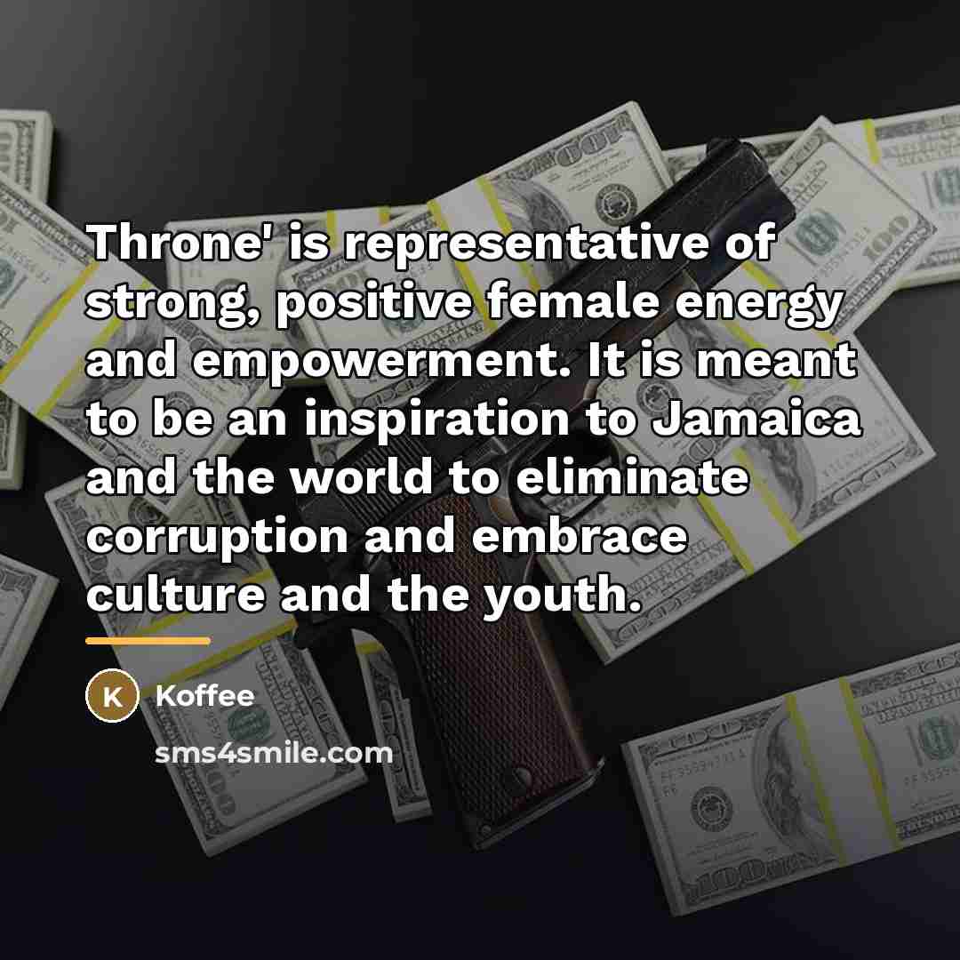 “Throne' is representative of strong, positive female energy and empowerment.…” quote by Koffee