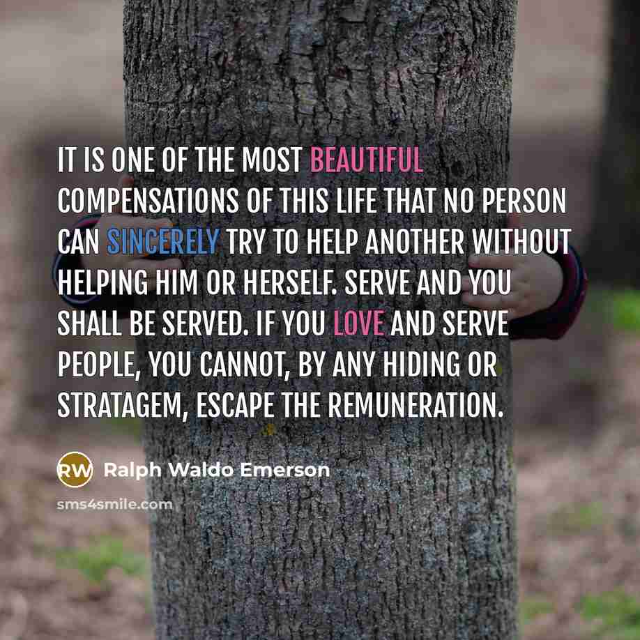 “It is one of the most beautiful compensations of this…” quote by Ralph Waldo Emerson