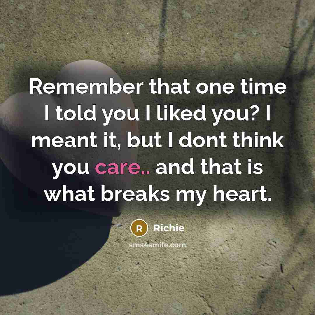 “Remember that one time I told you I liked you?…” quote by Richie