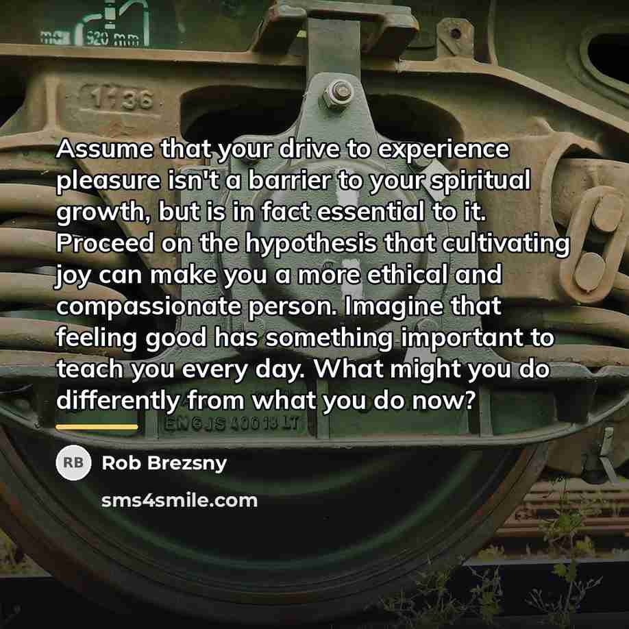 “Assume that your drive to experience pleasure isn't a barrier…” quote by Rob Brezsny