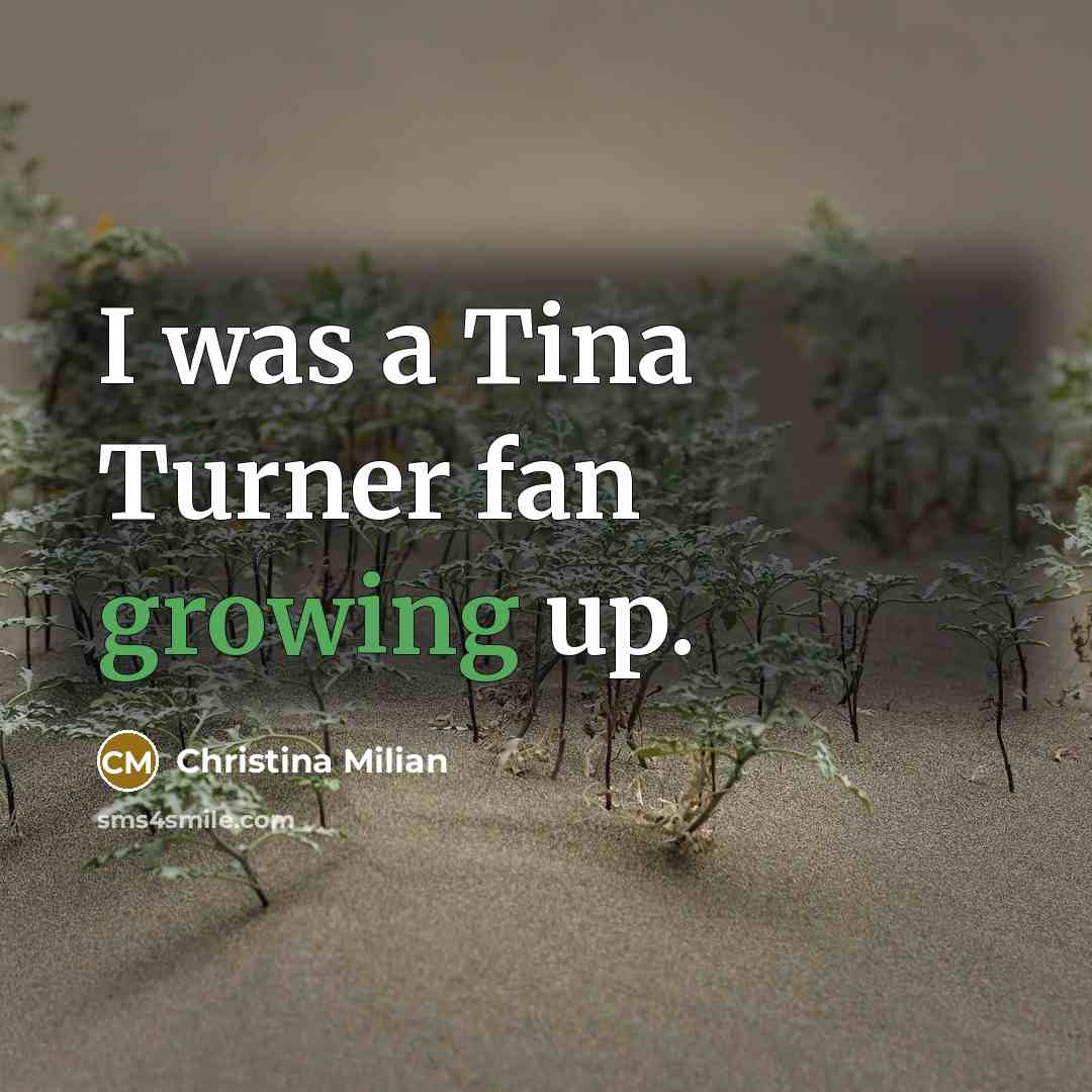 “I was a Tina Turner fan growing up.…” quote by Christina Milian