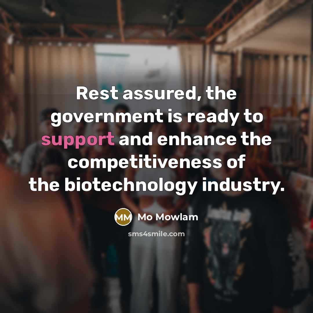 “Rest assured, the government is ready to support and enhance…” quote by Mo Mowlam