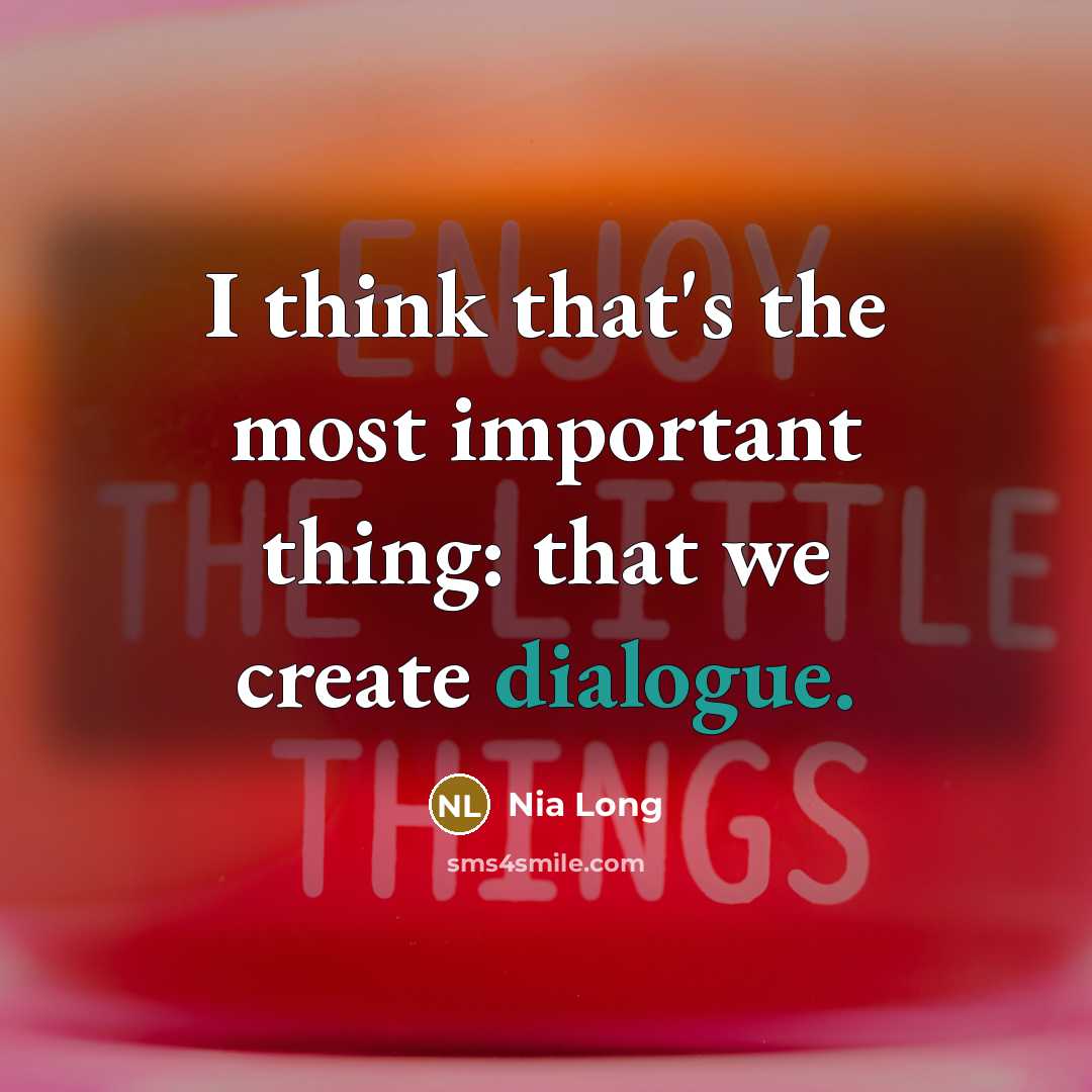 “I think that's the most important thing: that we create…” quote by Nia Long