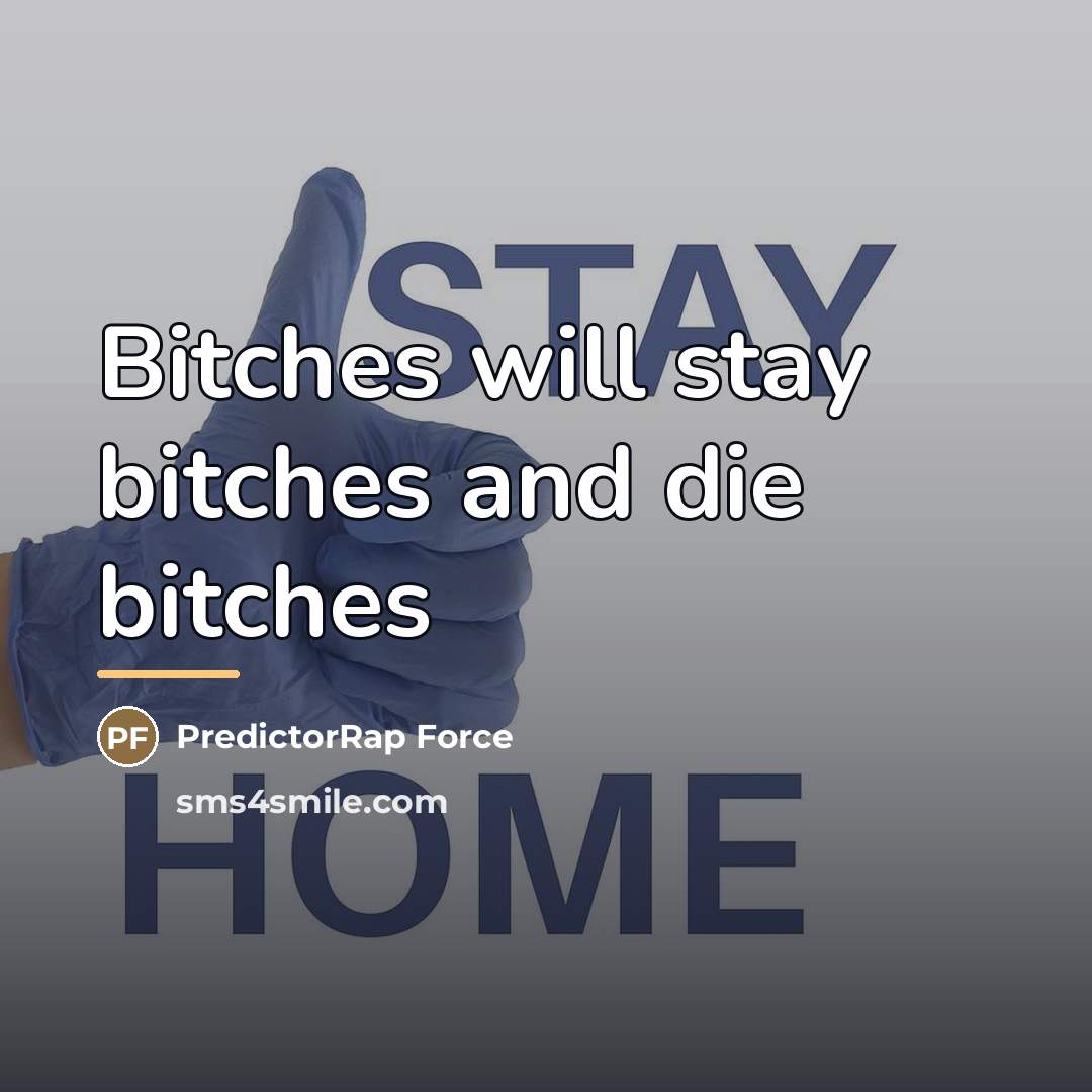 “Bitches will stay bitches and die bitches…” quote by PredictorRap Force