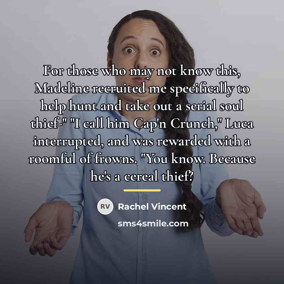 “For those who may not know this, Madeline recruited me…” quote by Rachel Vincent