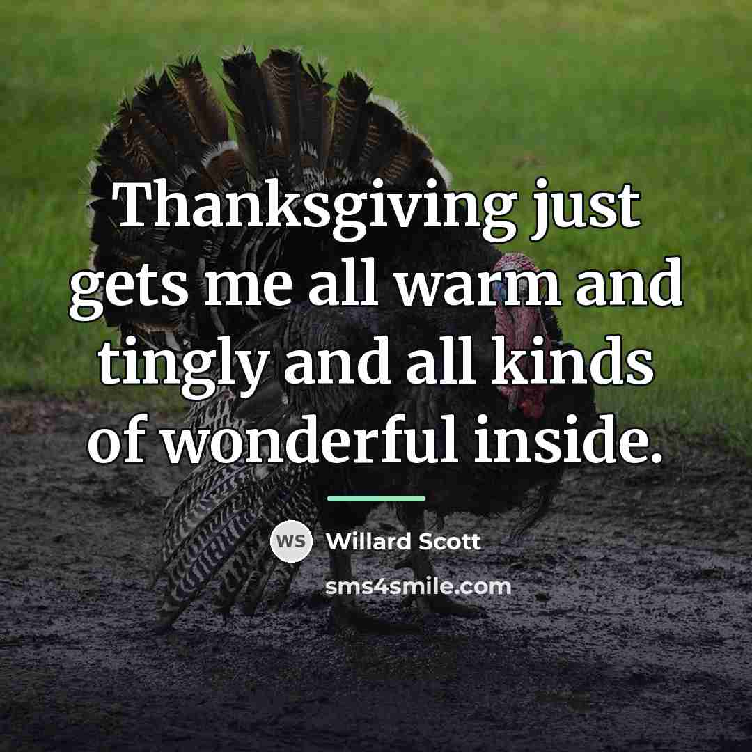 “Thanksgiving just gets me all warm and tingly and all…” quote by Willard Scott