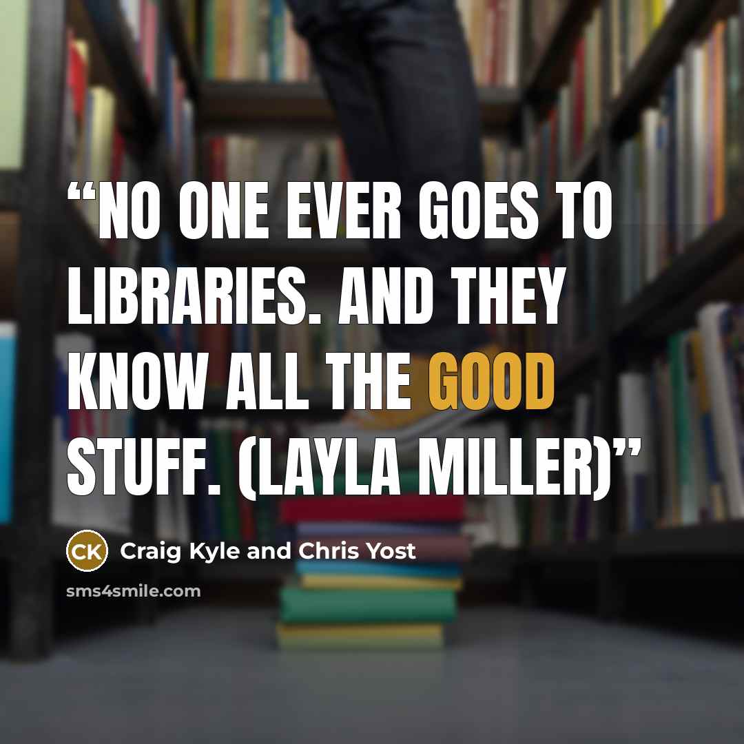 “No one ever goes to libraries. And they know ALL the good stuff. (Layla Miller)” quote by Craig Kyle and Chris Yost