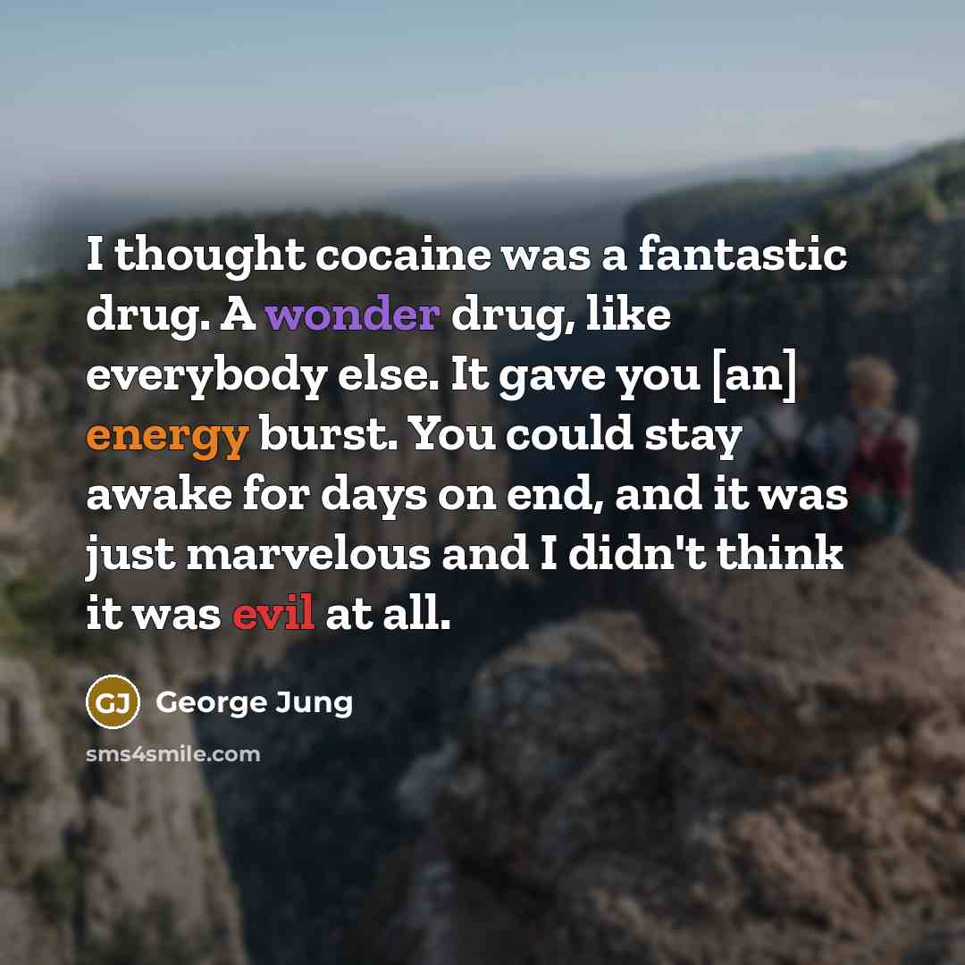 “I thought cocaine was a fantastic drug. A wonder drug,…” quote by George Jung