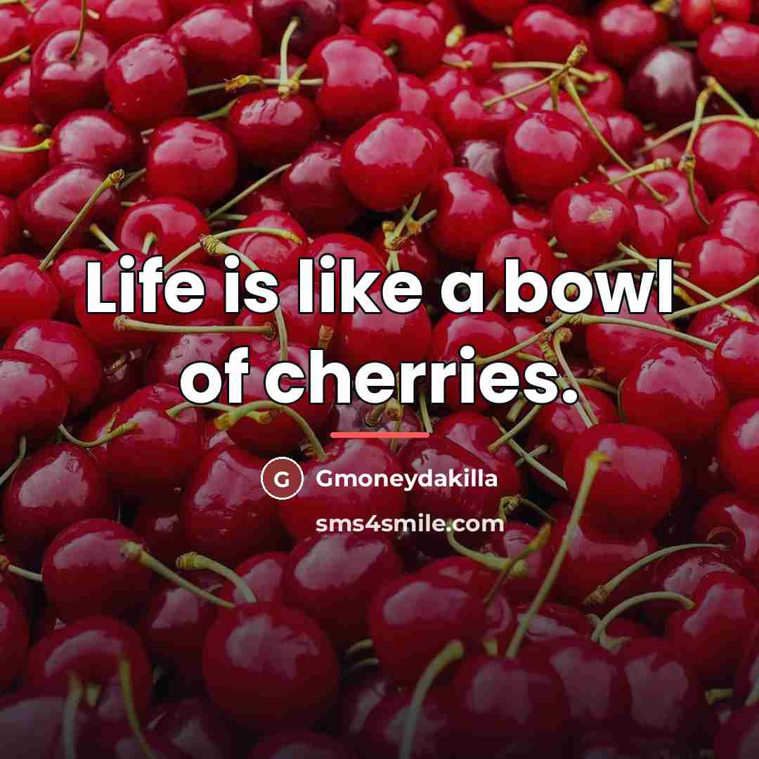 “Life is like a bowl of cherries.…” quote by Gmoneydakilla