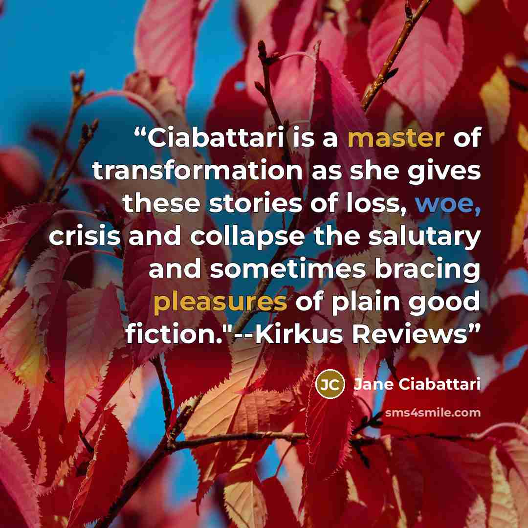 “Ciabattari is a master of transformation as she gives these stories of loss, woe, crisis and collapse the salutary and sometimes bracing pleasures of plain good fiction."--Kirkus Reviews” quote by Jane Ciabattari