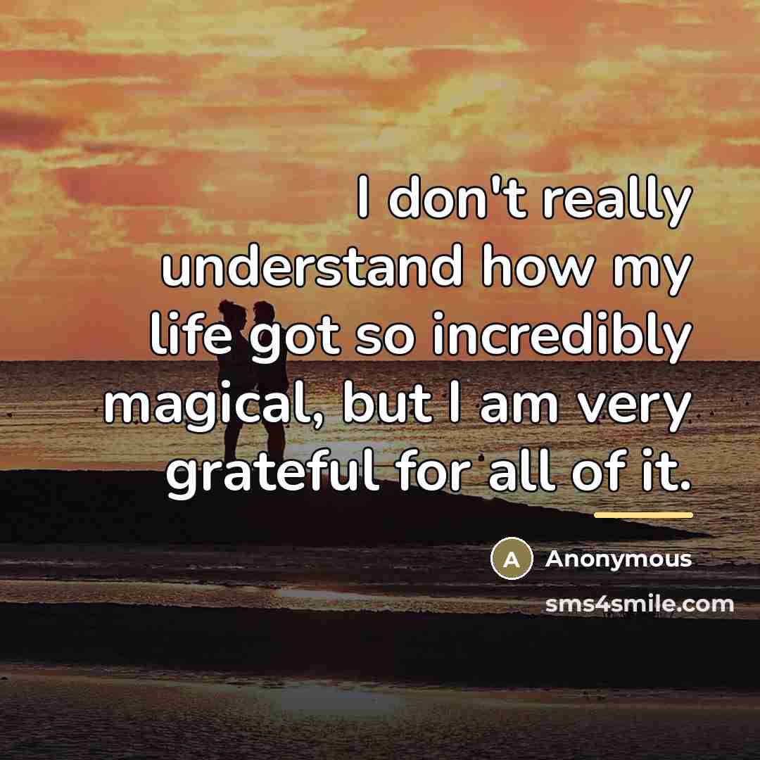 “I don't really understand how my life got so incredibly…” quote by Anonymous
