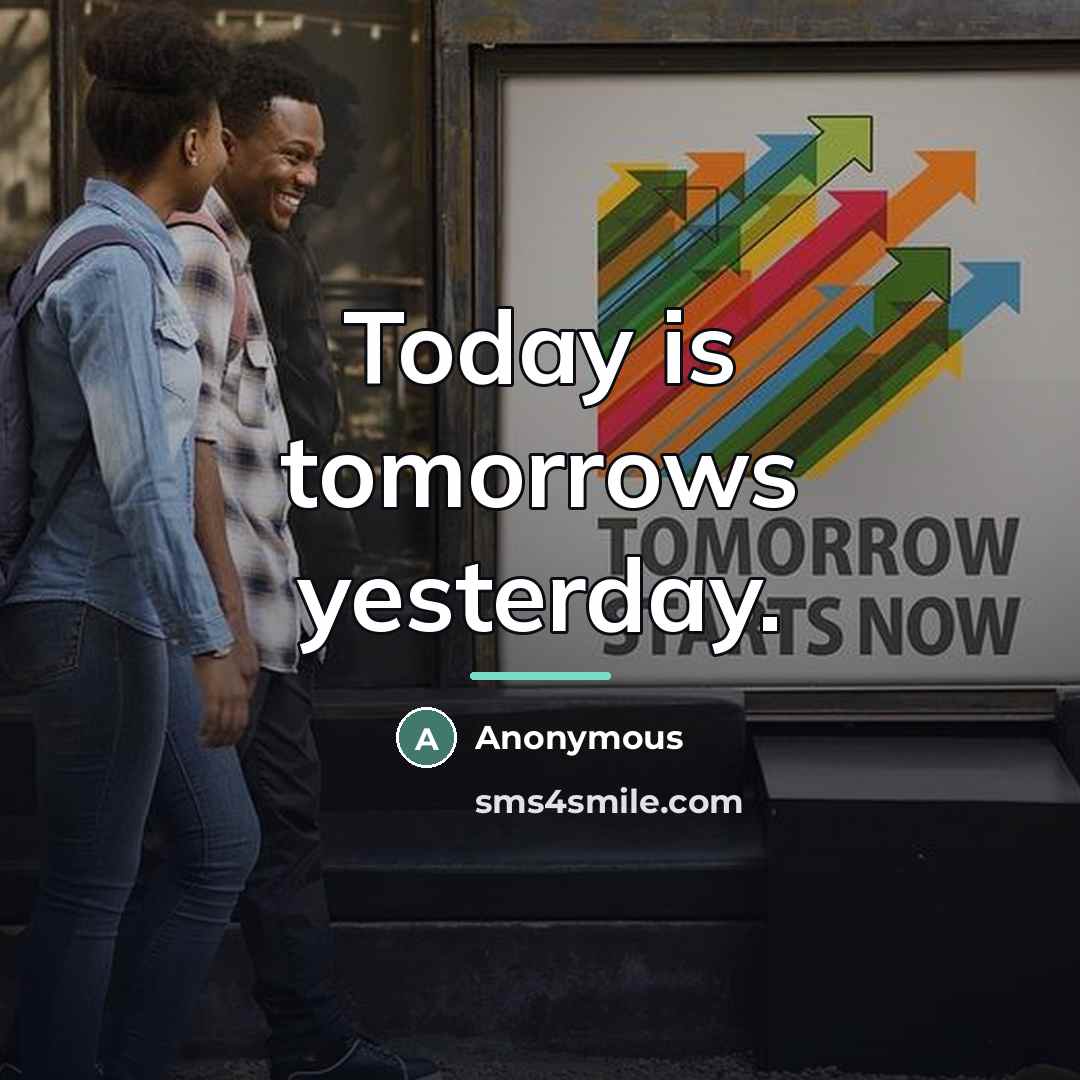 “Today is tomorrows yesterday.…” quote by Anonymous