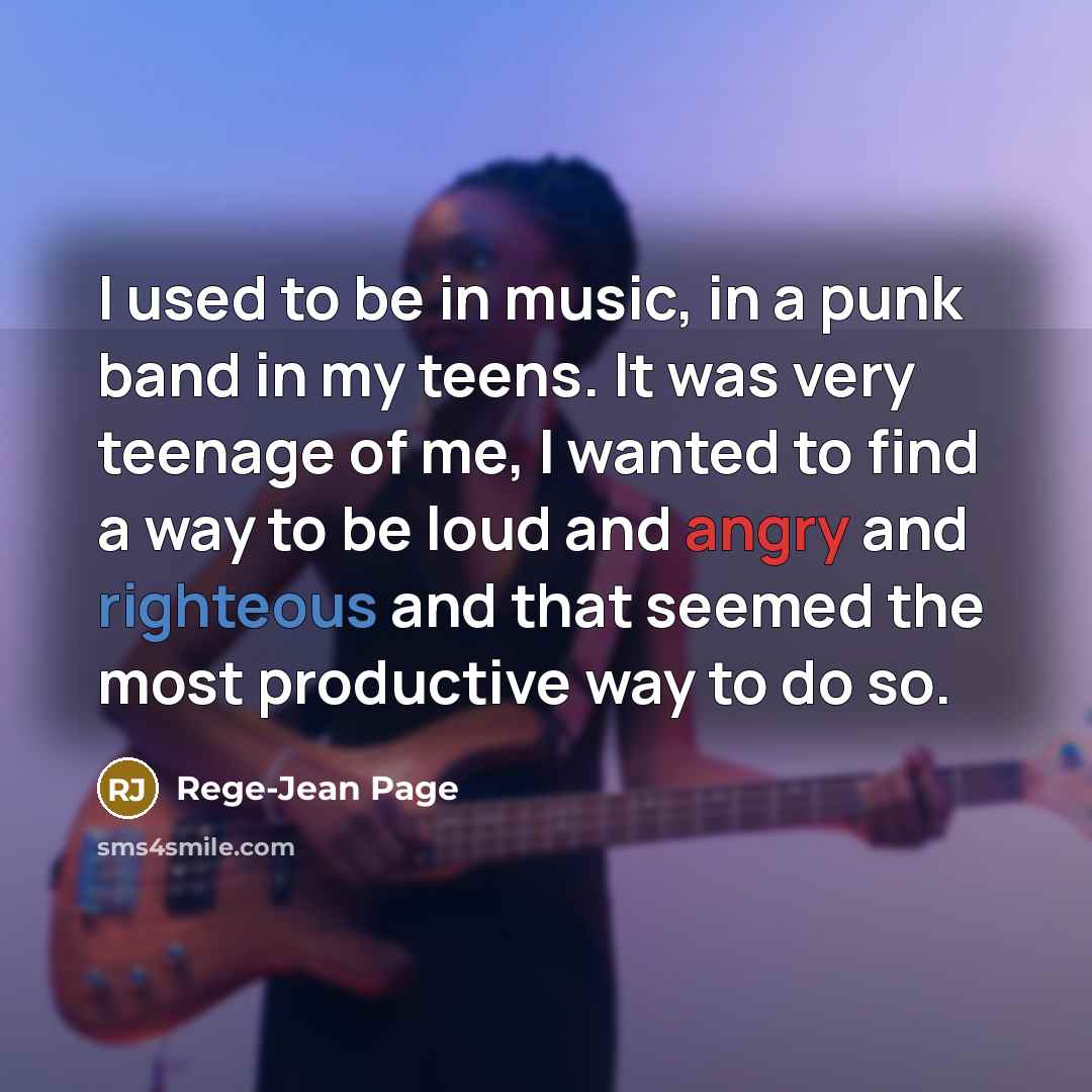 “I used to be in music, in a punk band…” quote by Rege-Jean Page