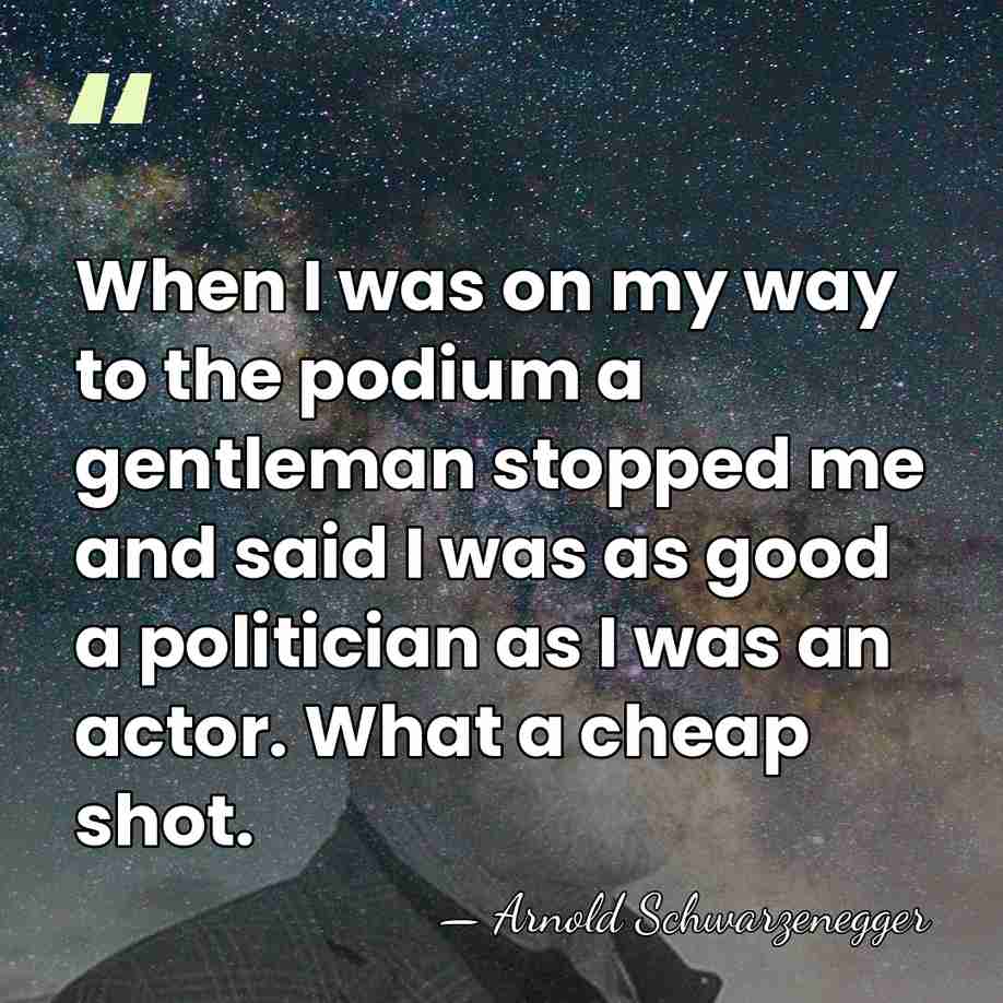 When I was on my way to the podium a gentleman stopped&hellip; - Arnold Schwarzenegger