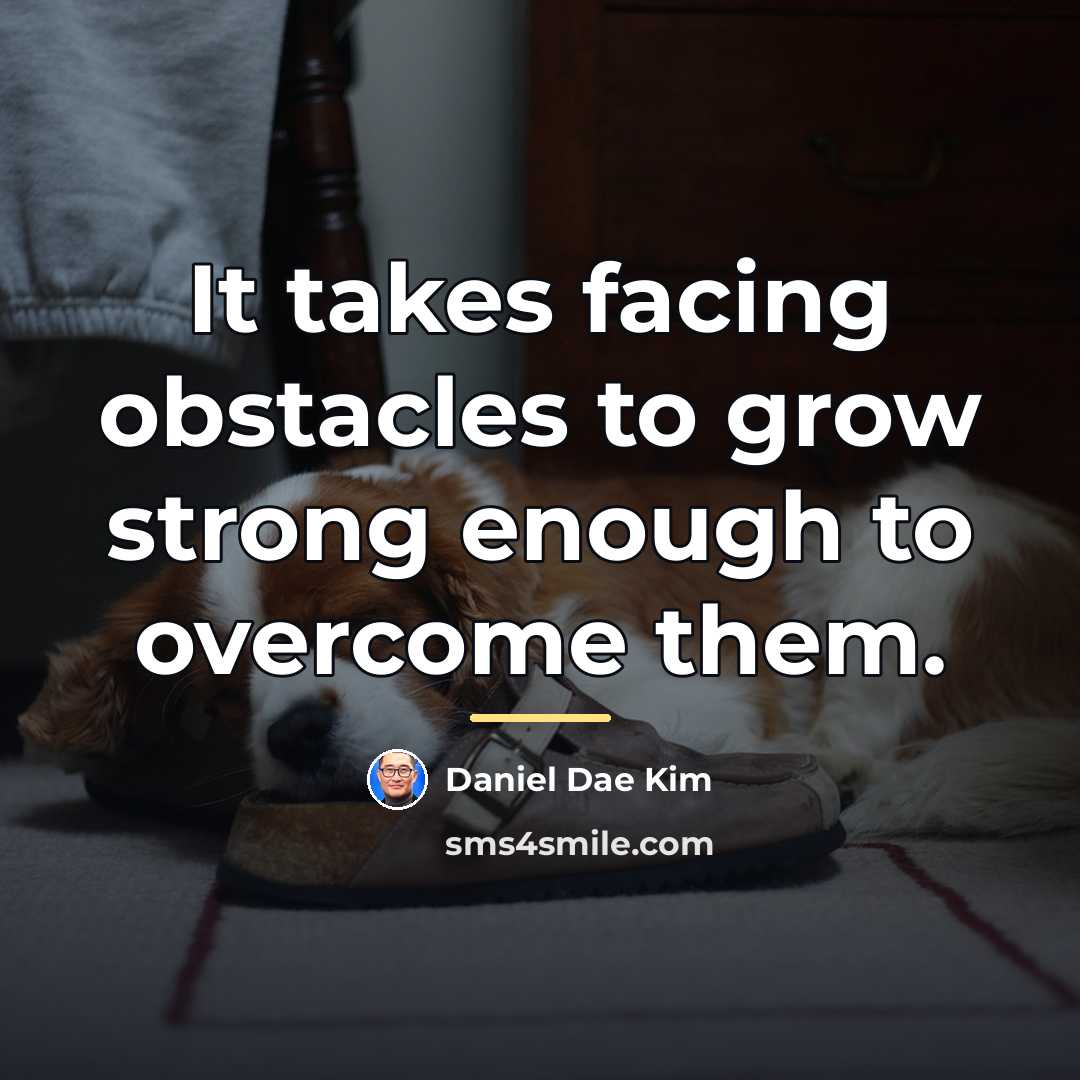 “It takes facing obstacles to grow strong enough to overcome…” quote by Daniel Dae Kim