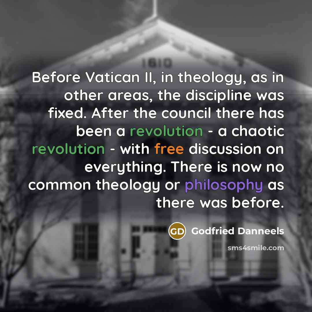 “Before Vatican II, in theology, as in other areas, the…” quote by Godfried Danneels
