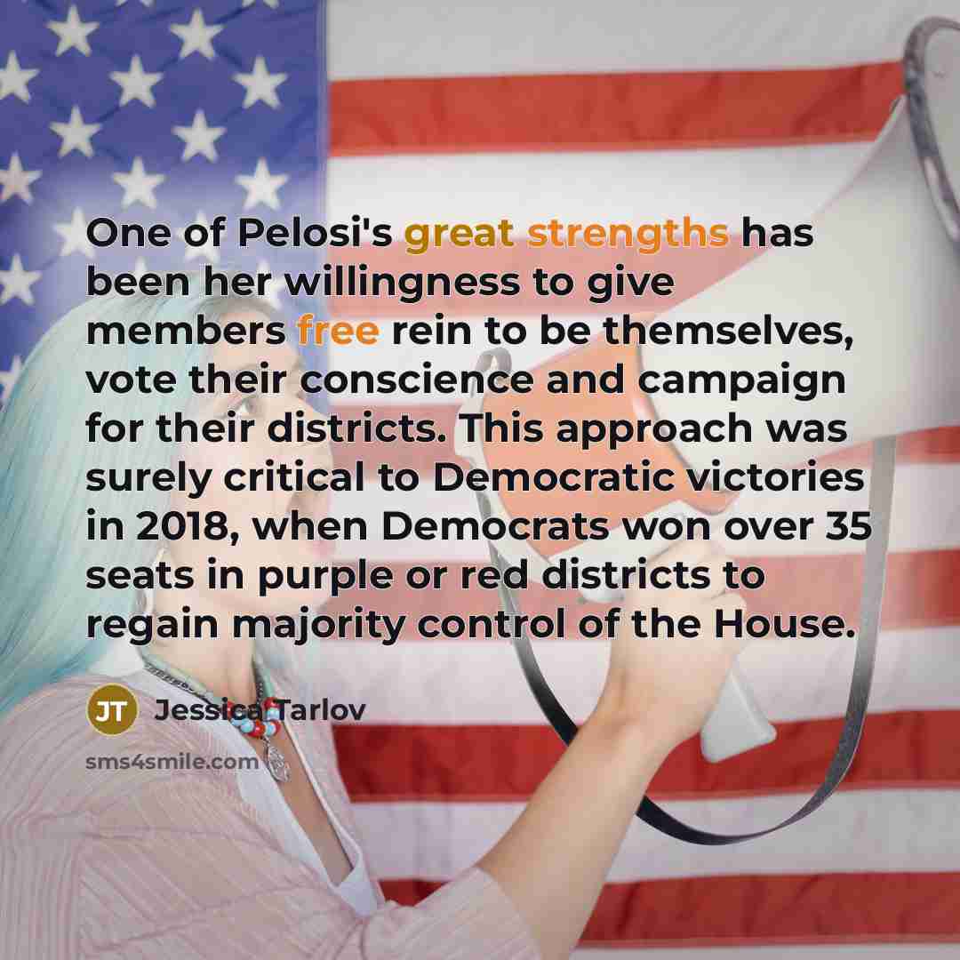 “One of Pelosi's great strengths has been her willingness to…” quote by Jessica Tarlov