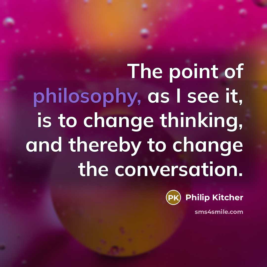 “The point of philosophy, as I see it, is to…” quote by Philip Kitcher