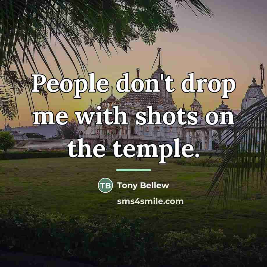 “People don't drop me with shots on the temple.…” quote by Tony Bellew