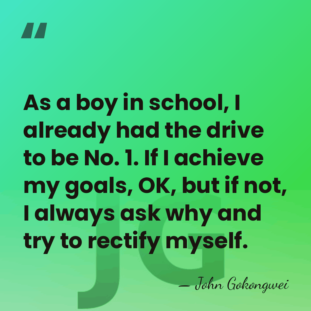 As a boy in school, I already had the drive to be&hellip; - John Gokongwei