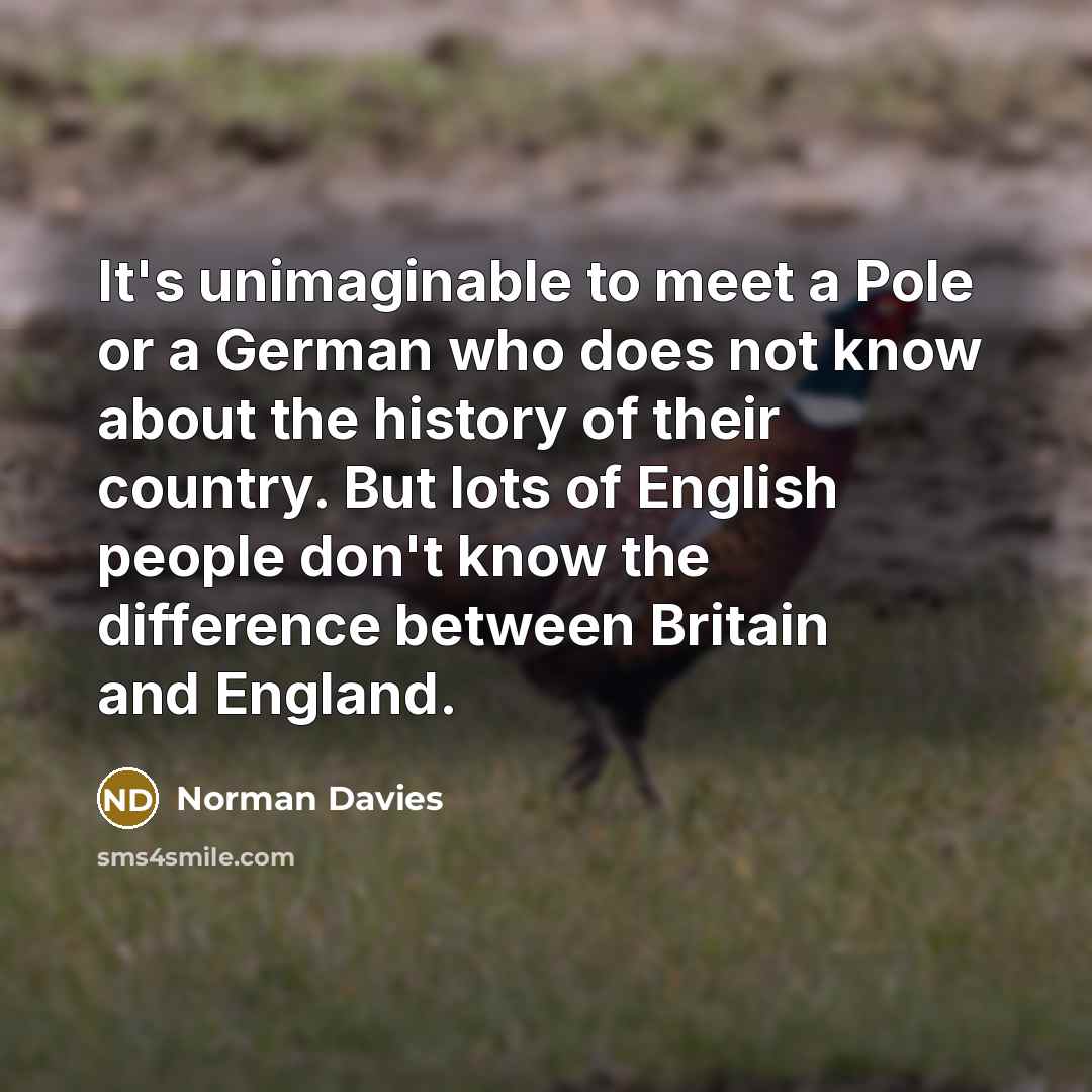 “It's unimaginable to meet a Pole or a German who…” quote by Norman Davies