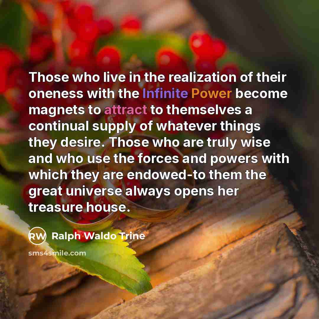 “Those who live in the realization of their oneness with…” quote by Ralph Waldo Trine