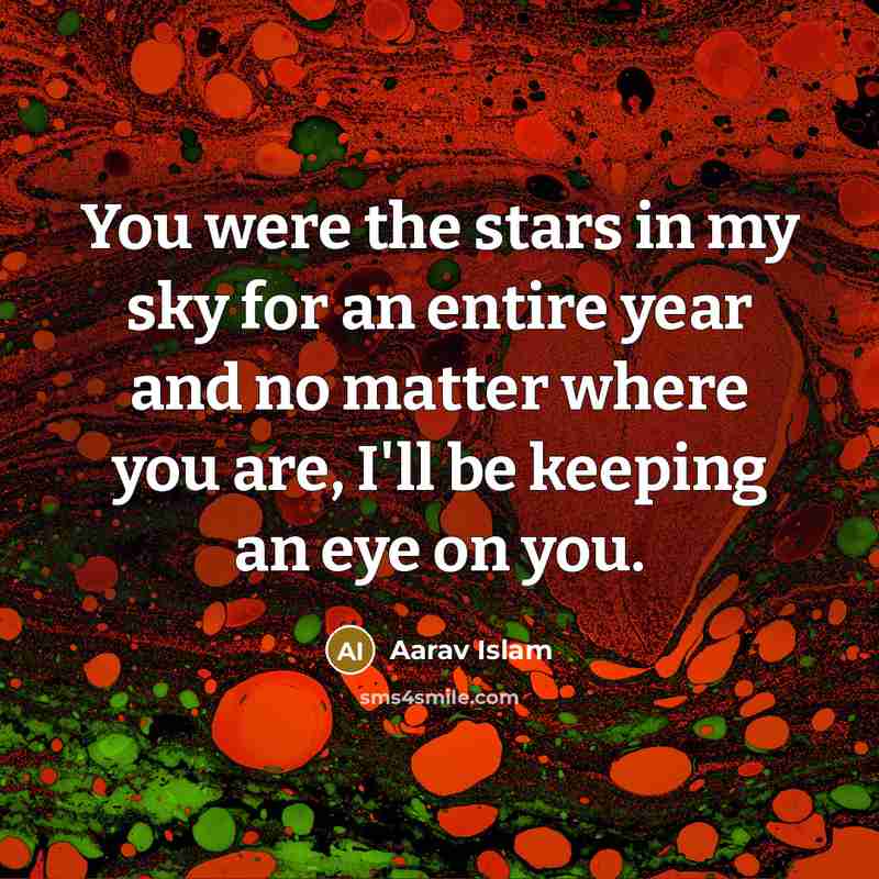 “You were the stars in my sky for an entire…” quote by Aarav Islam