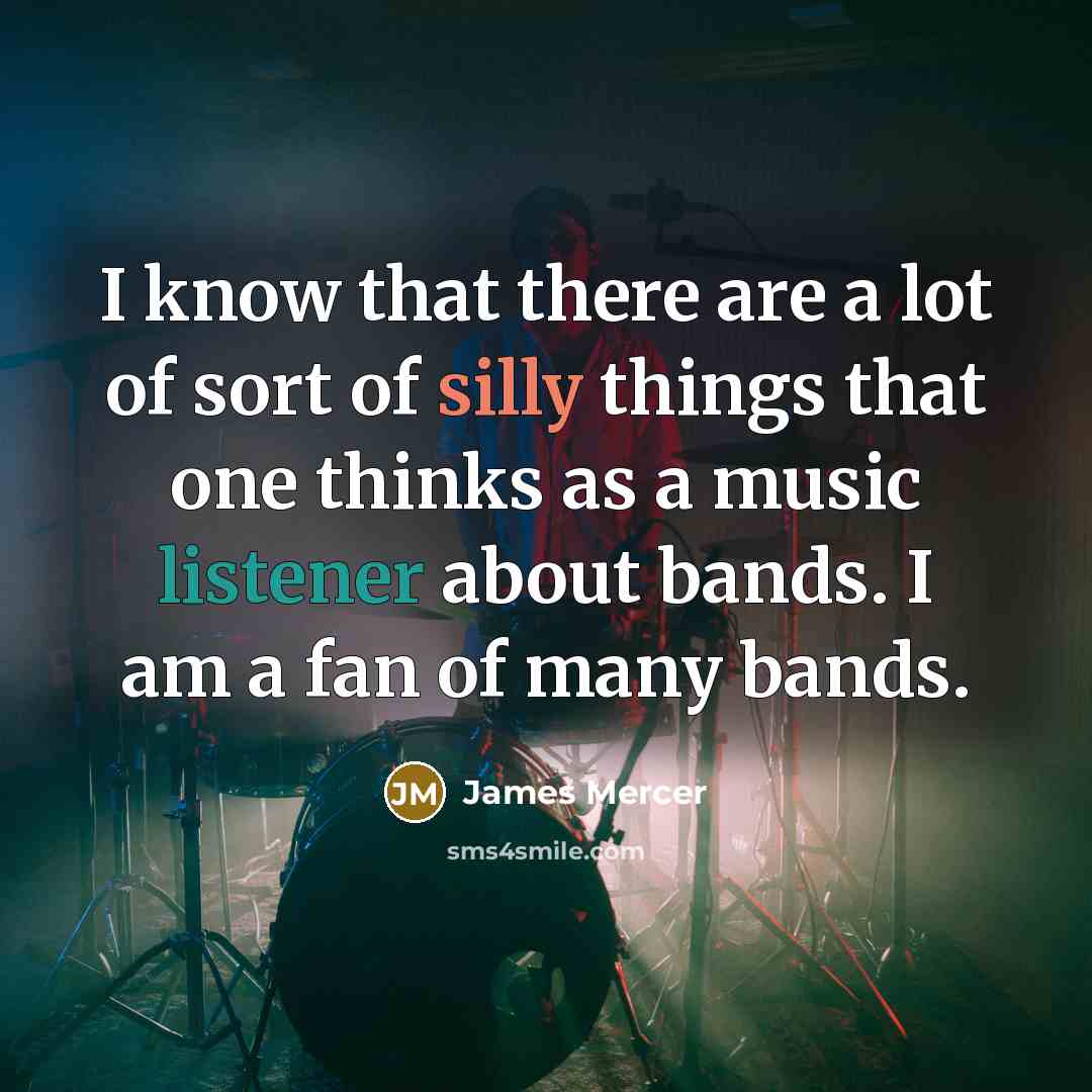 “I know that there are a lot of sort of…” quote by James Mercer
