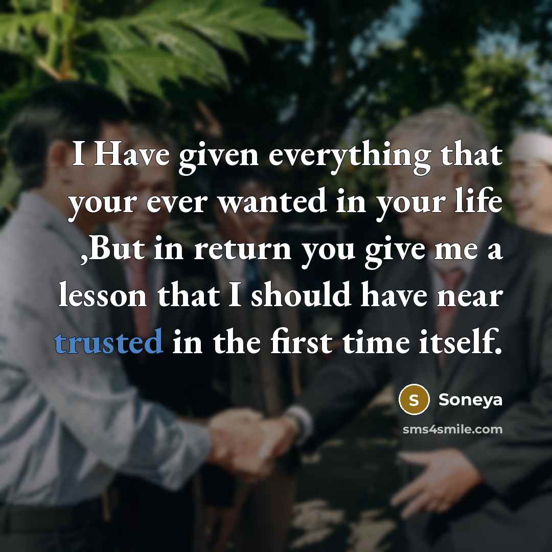 “I Have given everything that your ever wanted in your…” quote by Soneya