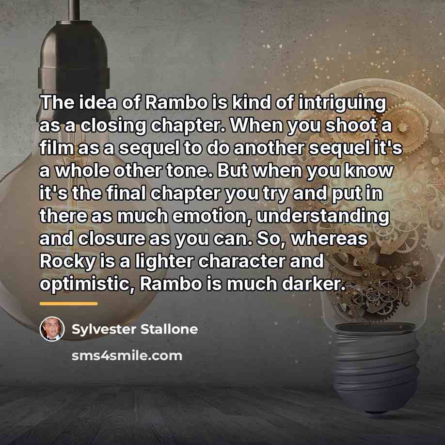 “The idea of Rambo is kind of intriguing as a…” quote by Sylvester Stallone