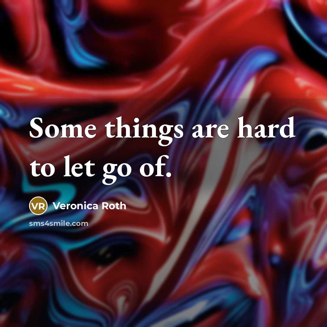 “Some things are hard to let go of.…” quote by Veronica Roth