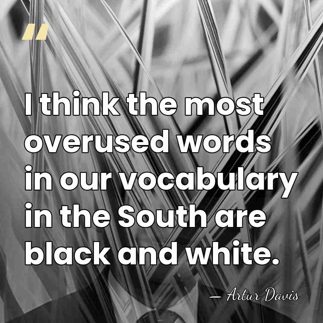 I think the most overused words in our vocabulary in the South&hellip; - Artur Davis
