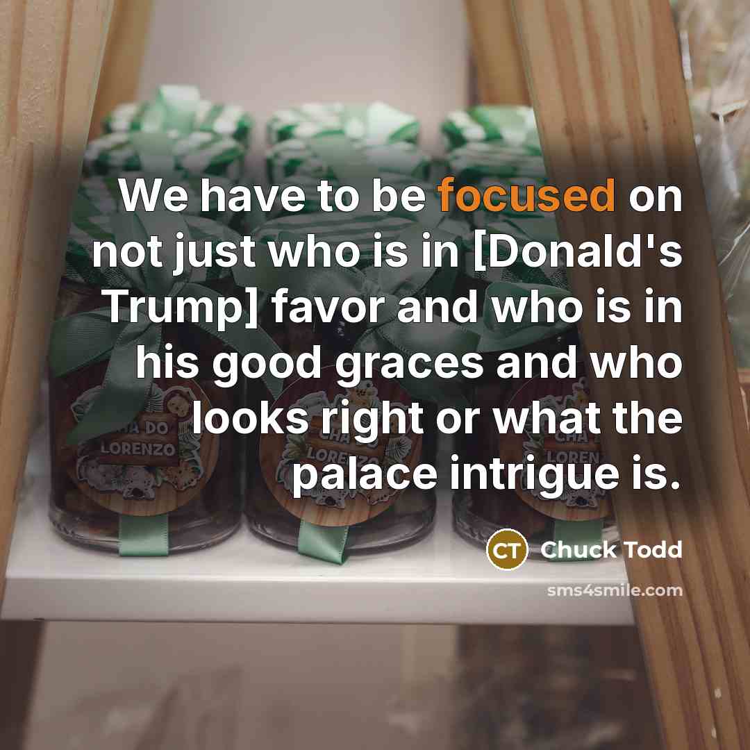 “We have to be focused on not just who is…” quote by Chuck Todd