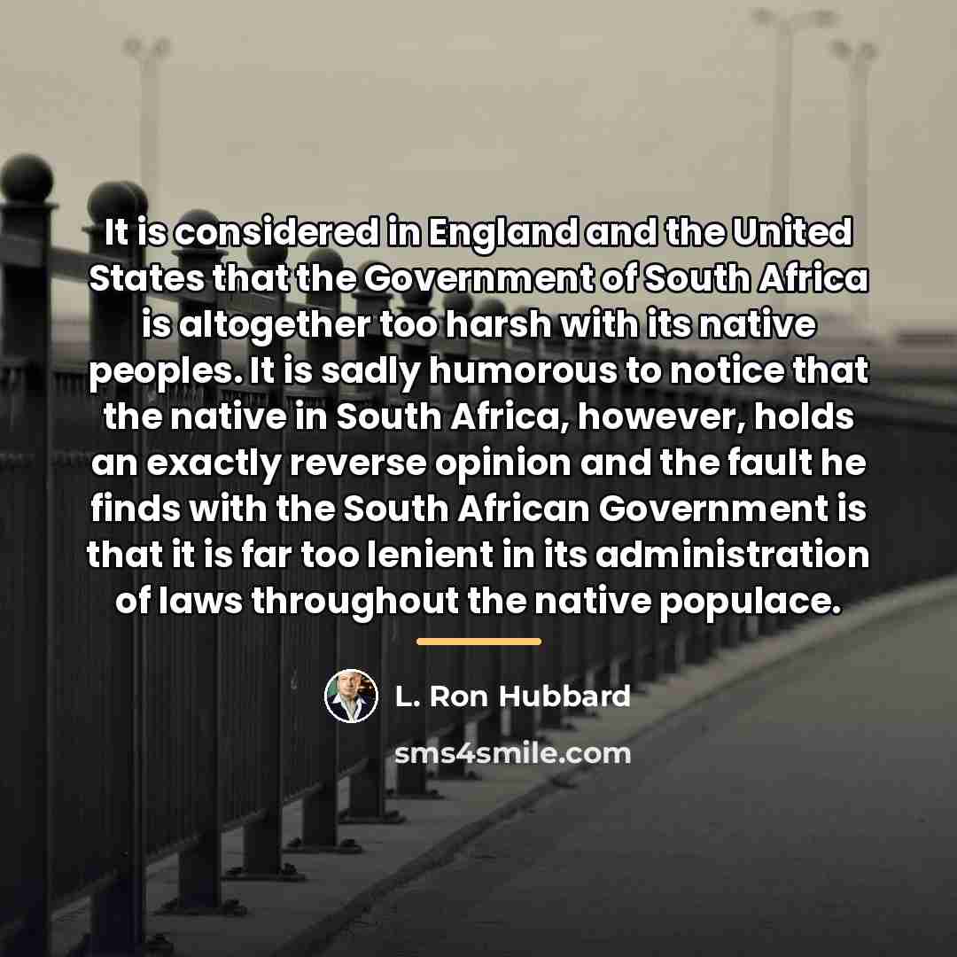 “It is considered in England and the United States that…” quote by L. Ron Hubbard