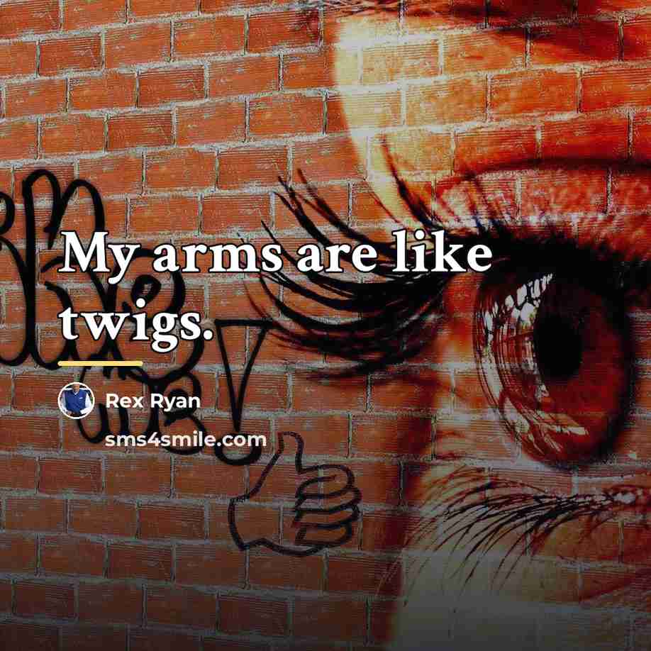 “My arms are like twigs.…” quote by Rex Ryan