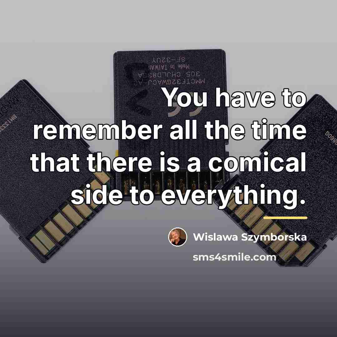 “You have to remember all the time that there is…” quote by Wislawa Szymborska
