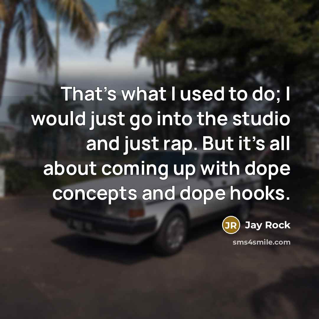 “That's what I used to do; I would just go…” quote by Jay Rock