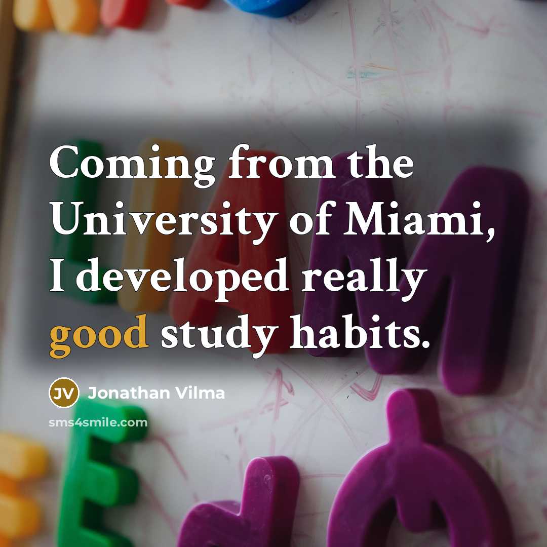 “Coming from the University of Miami, I developed really good…” quote by Jonathan Vilma